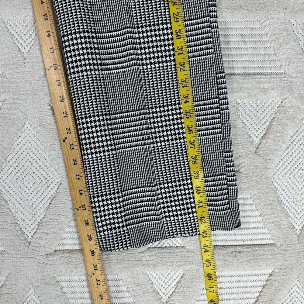 CYNTHIA ROWLEY Pants Sz 6 Houndstooth High Rise Trouser - Picture 10 of 14